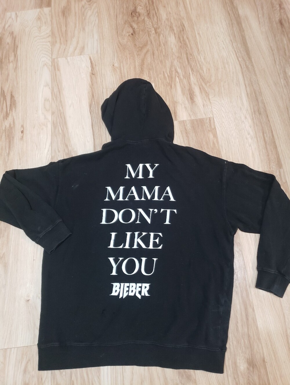 Justin Bieber Oversized Black Large Purpose Tour Hoodie My Mama Dont Like You